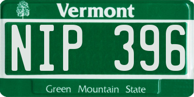 VT license plate NIP396