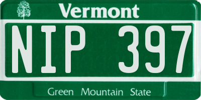 VT license plate NIP397
