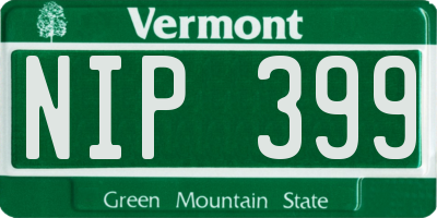 VT license plate NIP399