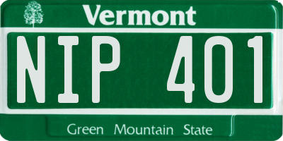 VT license plate NIP401