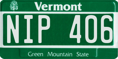 VT license plate NIP406