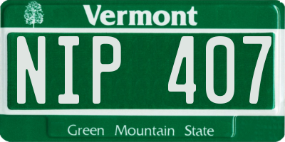 VT license plate NIP407