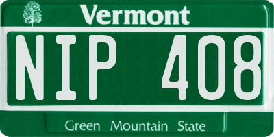 VT license plate NIP408