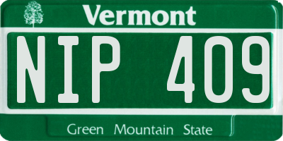VT license plate NIP409