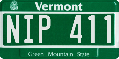 VT license plate NIP411