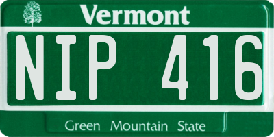 VT license plate NIP416
