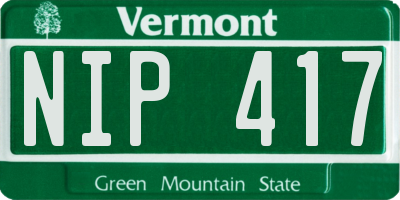 VT license plate NIP417