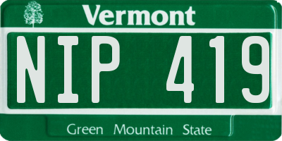 VT license plate NIP419