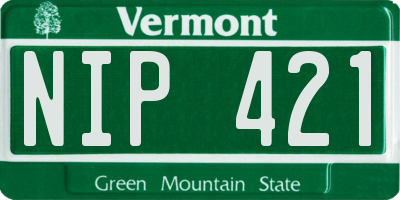 VT license plate NIP421