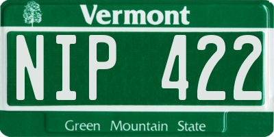 VT license plate NIP422