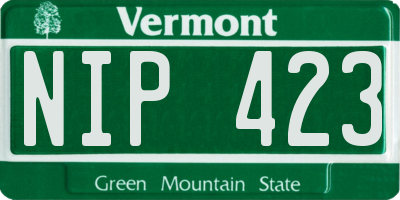 VT license plate NIP423