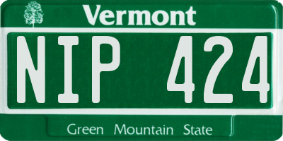 VT license plate NIP424