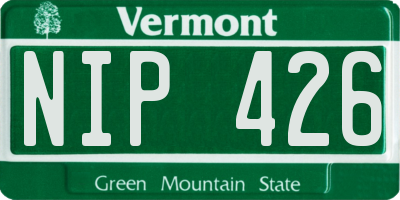 VT license plate NIP426
