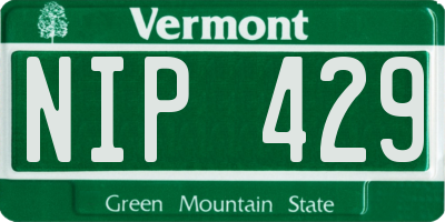 VT license plate NIP429