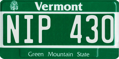 VT license plate NIP430