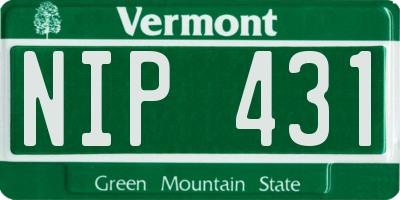 VT license plate NIP431