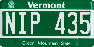 VT license plate NIP435