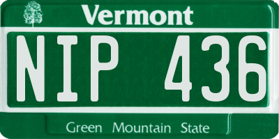 VT license plate NIP436
