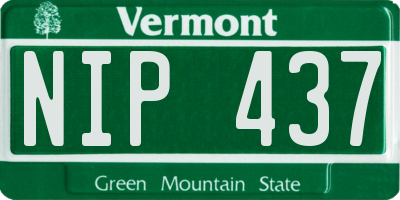 VT license plate NIP437