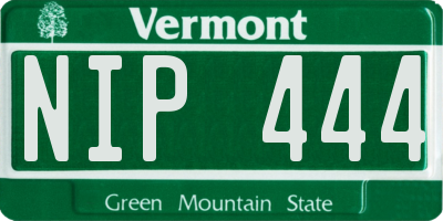 VT license plate NIP444