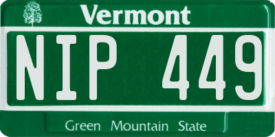 VT license plate NIP449