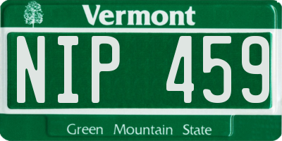 VT license plate NIP459