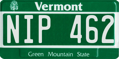 VT license plate NIP462