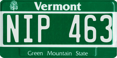 VT license plate NIP463