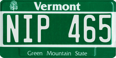 VT license plate NIP465