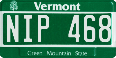VT license plate NIP468