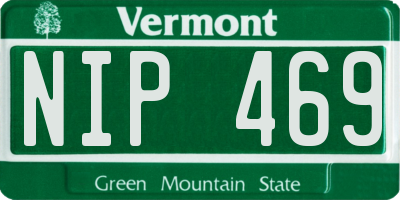 VT license plate NIP469