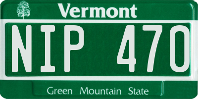 VT license plate NIP470