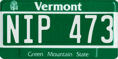 VT license plate NIP473