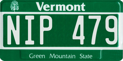 VT license plate NIP479