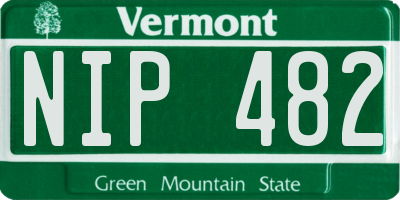 VT license plate NIP482