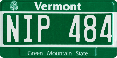 VT license plate NIP484