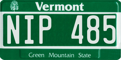 VT license plate NIP485