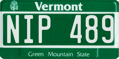 VT license plate NIP489