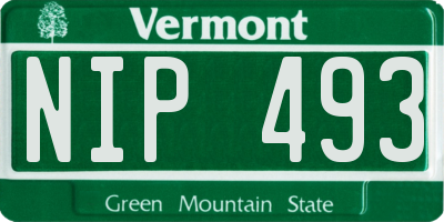 VT license plate NIP493