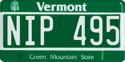 VT license plate NIP495