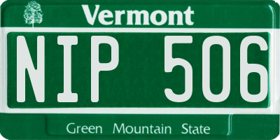 VT license plate NIP506