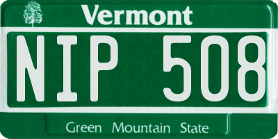 VT license plate NIP508