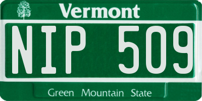 VT license plate NIP509
