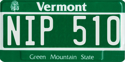 VT license plate NIP510
