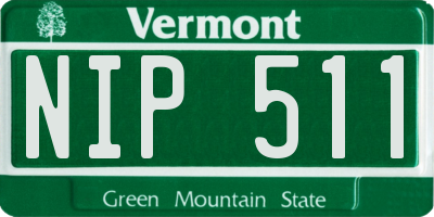 VT license plate NIP511