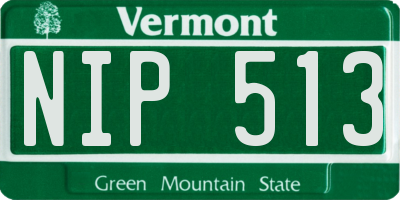 VT license plate NIP513