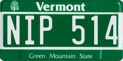 VT license plate NIP514