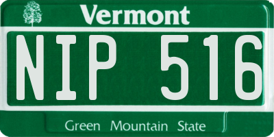 VT license plate NIP516
