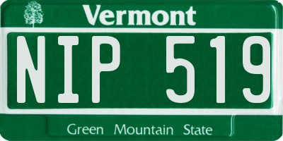 VT license plate NIP519