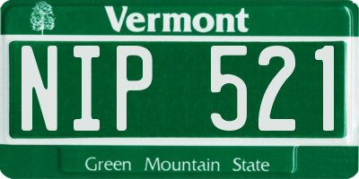 VT license plate NIP521